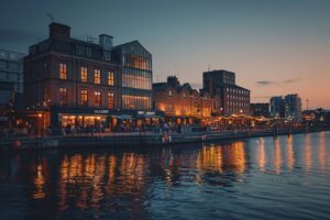 Vue de Liverpool avec ses attractions emblématiques